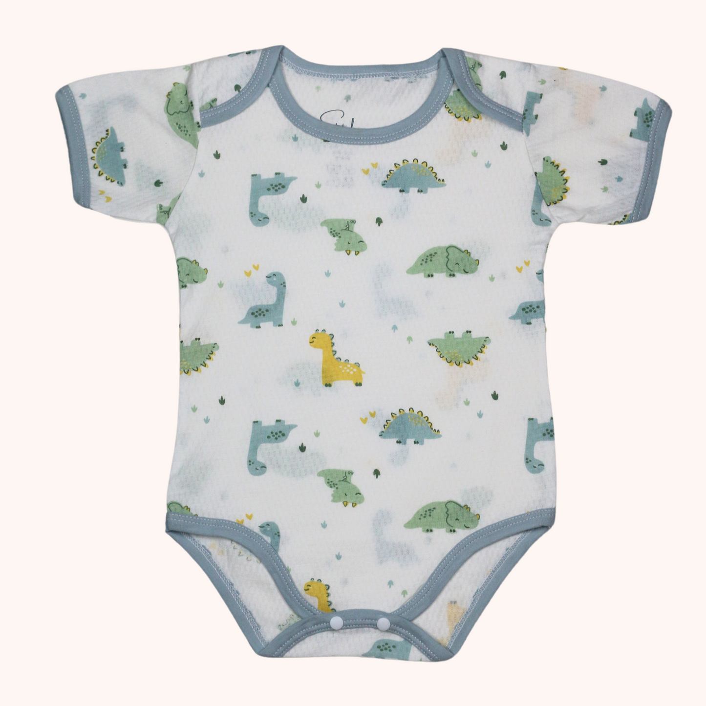 Air Cool Short-Sleeve Bodysuit (Green Dino)