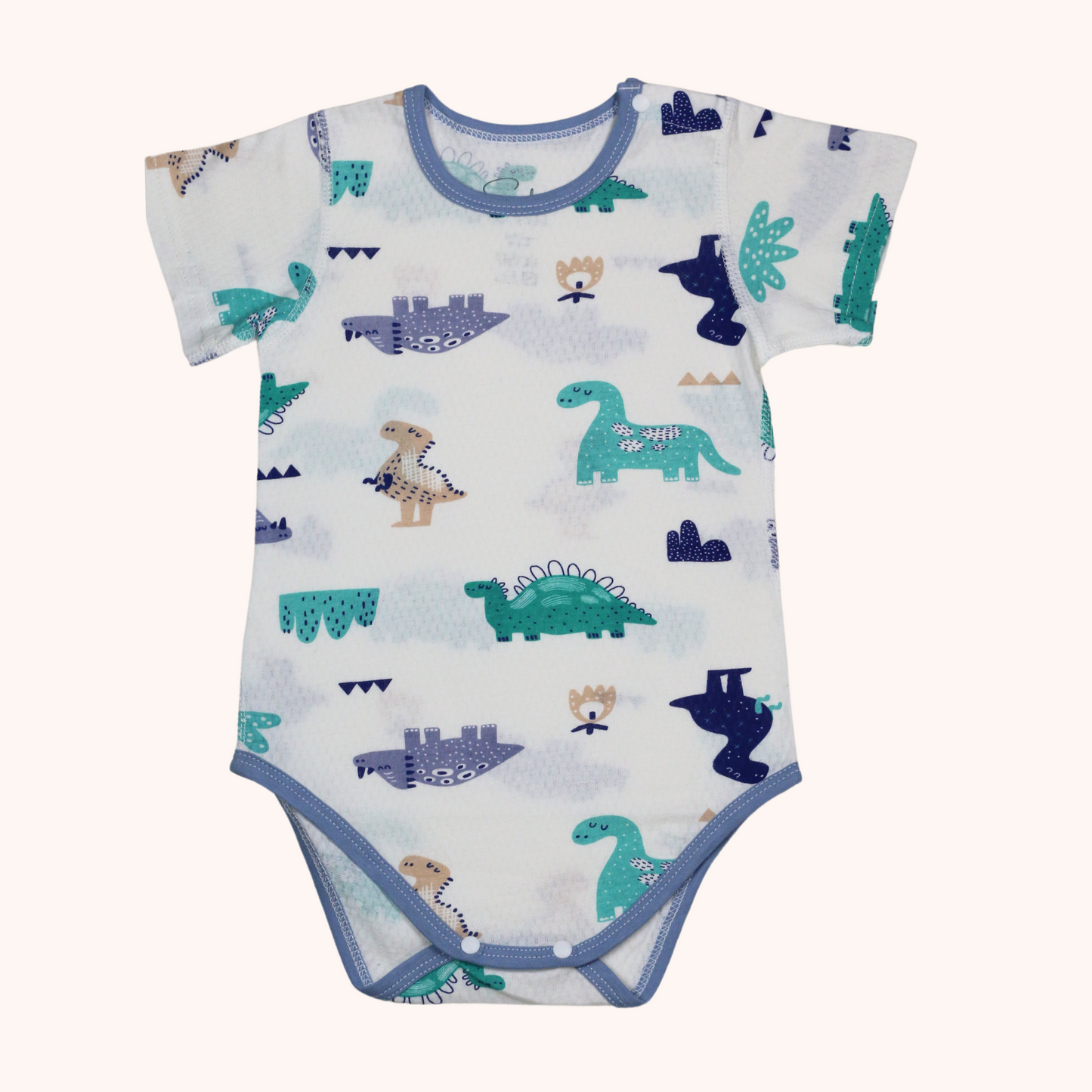 Air Cool Short-Sleeve Bodysuit (Blue Dino)