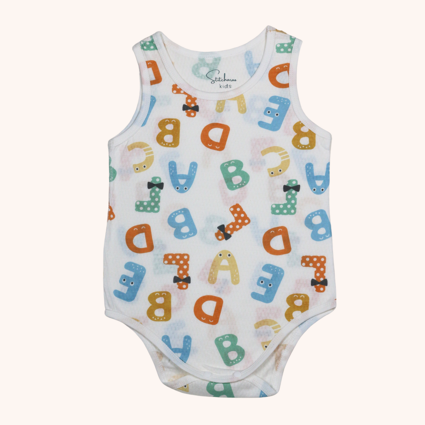 Air Cool Sleeveless Bodysuit (Alphabets)
