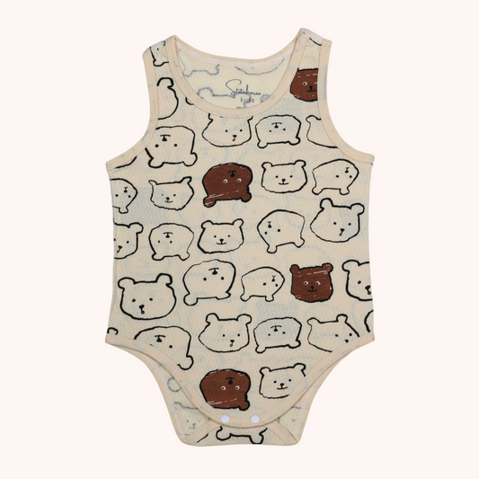 Air Cool Sleeveless Bodysuit (Bears)
