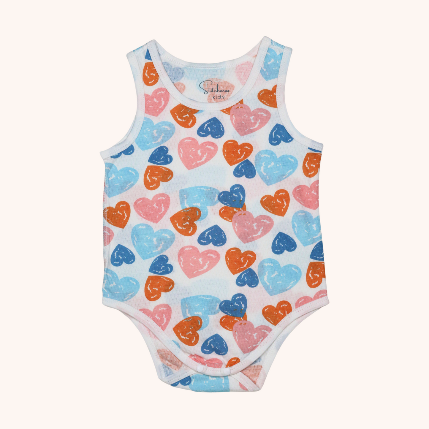 Air Cool Sleeveless Bodysuit (Happy Hearts)