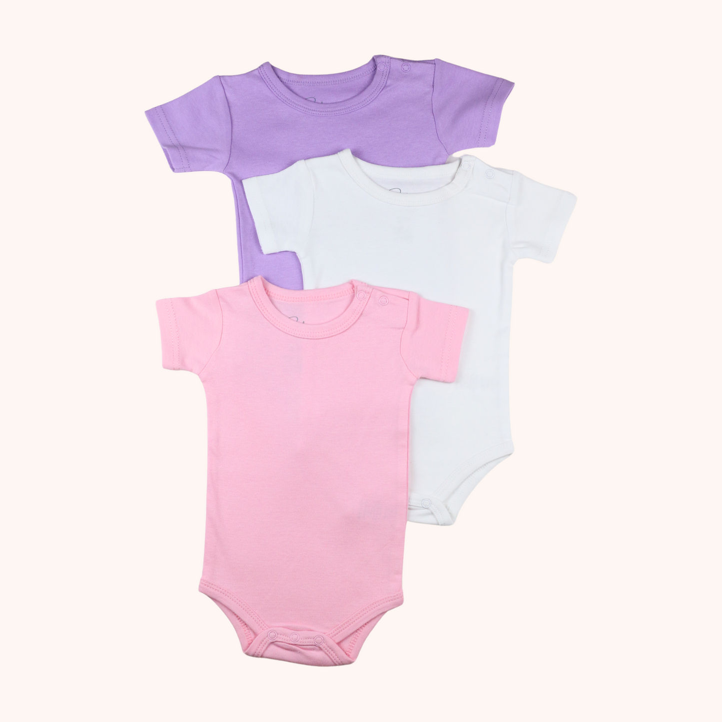 3-Pack Short-Sleeve Shoulder-Snap Bodysuit