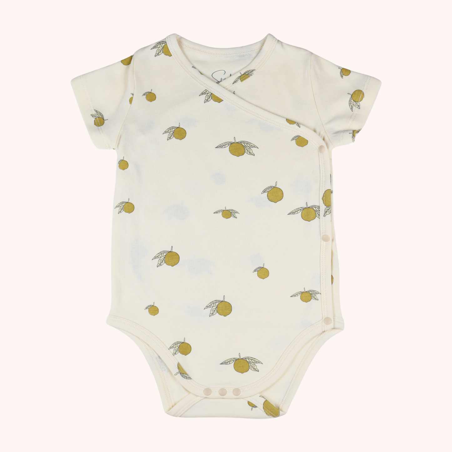 3-Pack Short-Sleeve Side-Snap Bodysuit (Lemons)