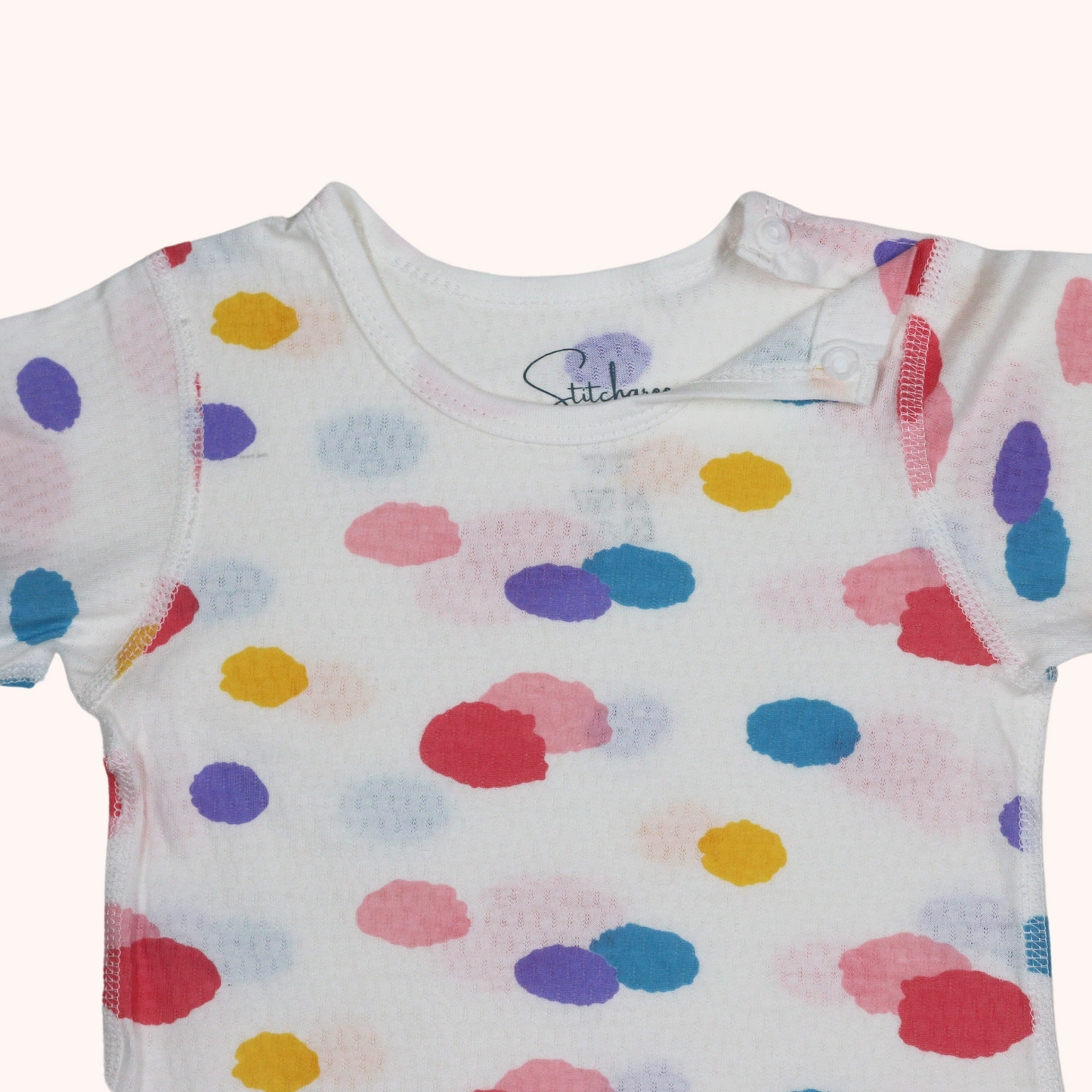 Air Cool Short-Sleeve Bodysuit (Bubblegum Clouds)