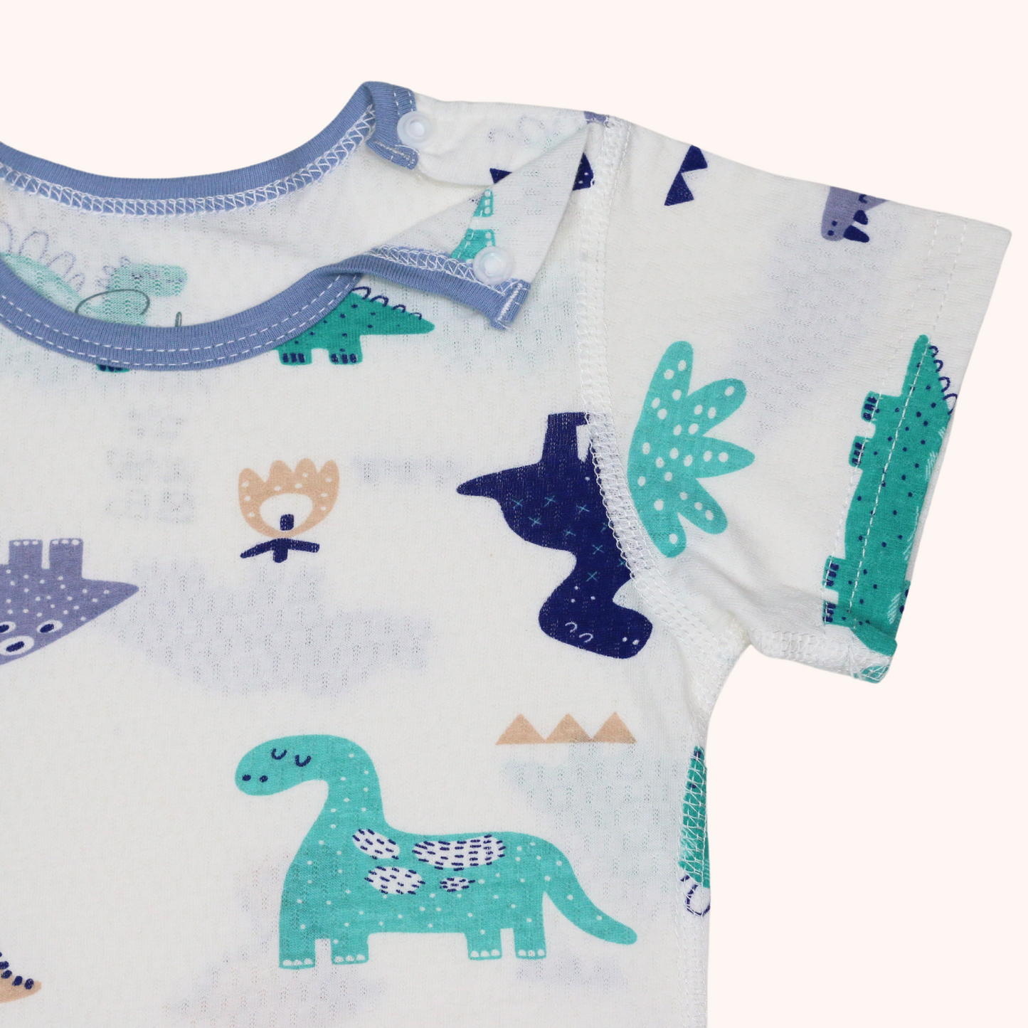 Air Cool Short-Sleeve Bodysuit (Blue Dino)