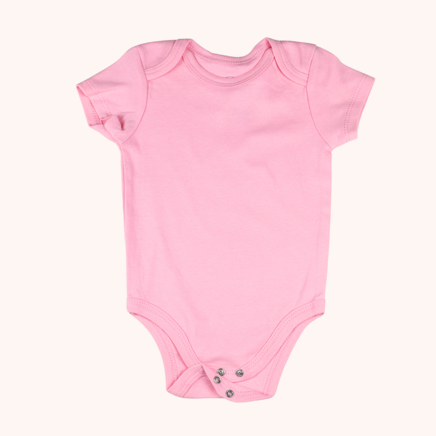 3-Pack Basic Short-Sleeve Bodysuit (Pink Swan)