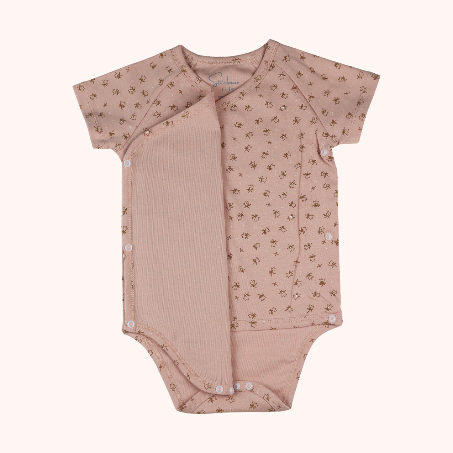3-Pack Short-Sleeve Side-Snap Bodysuit (Flowers)