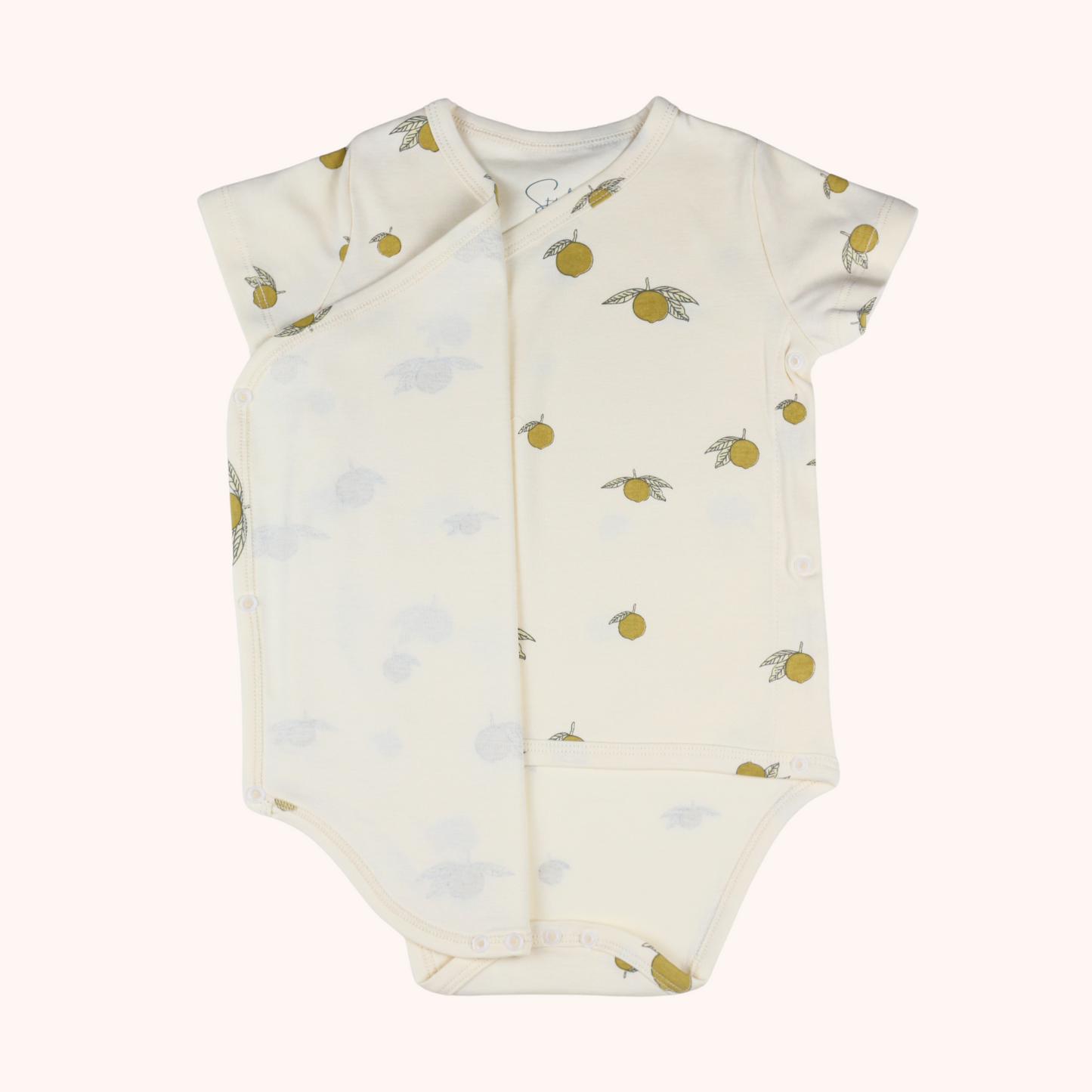 3-Pack Short-Sleeve Side-Snap Bodysuit (Lemons)