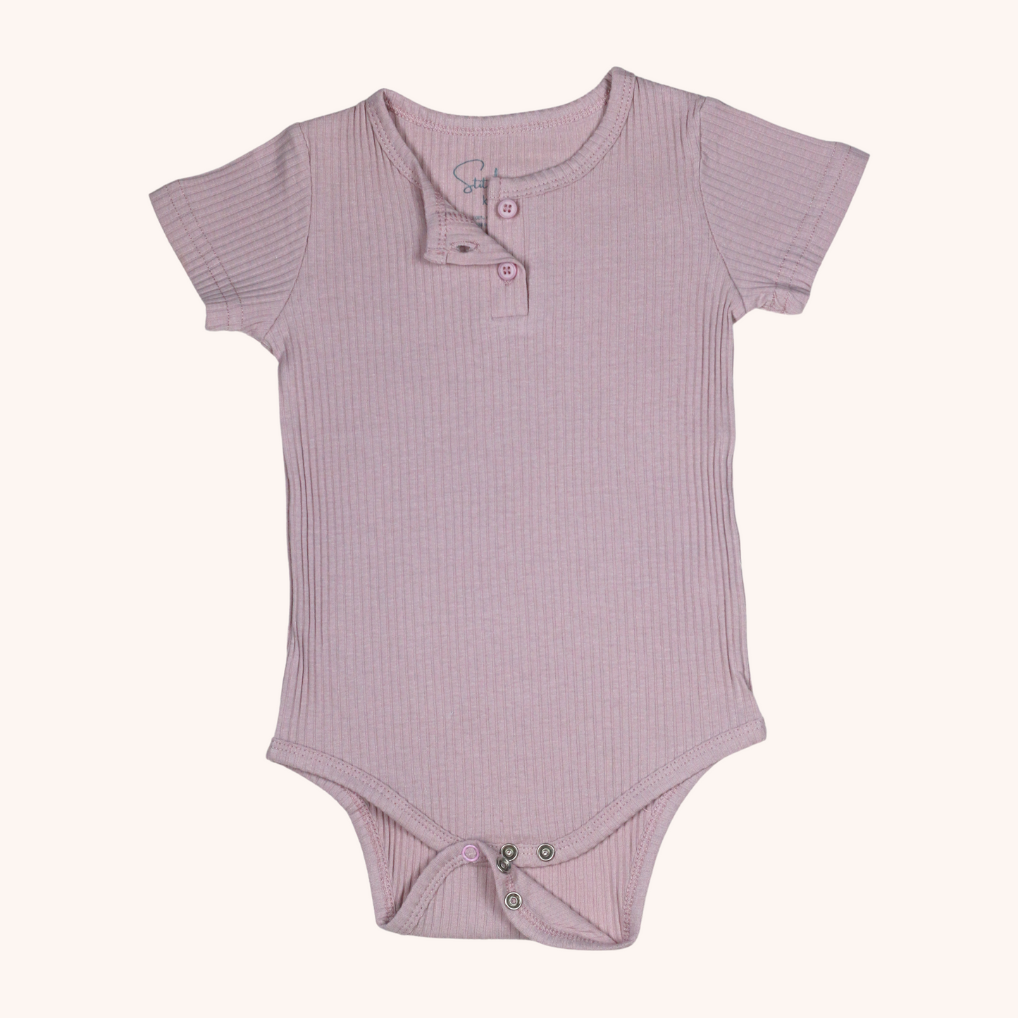 Ribbed Short-Sleeve Bodysuit