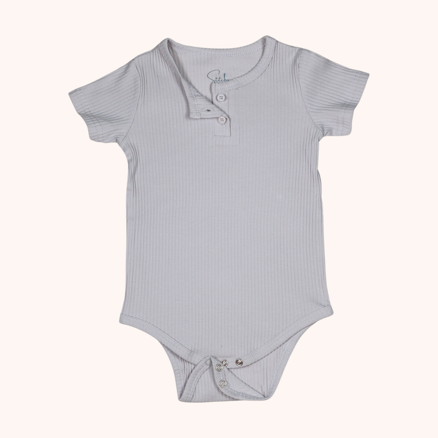 Ribbed Short-Sleeve Bodysuit
