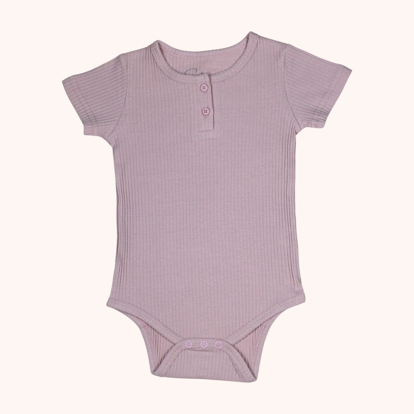 Ribbed Short-Sleeve Bodysuit
