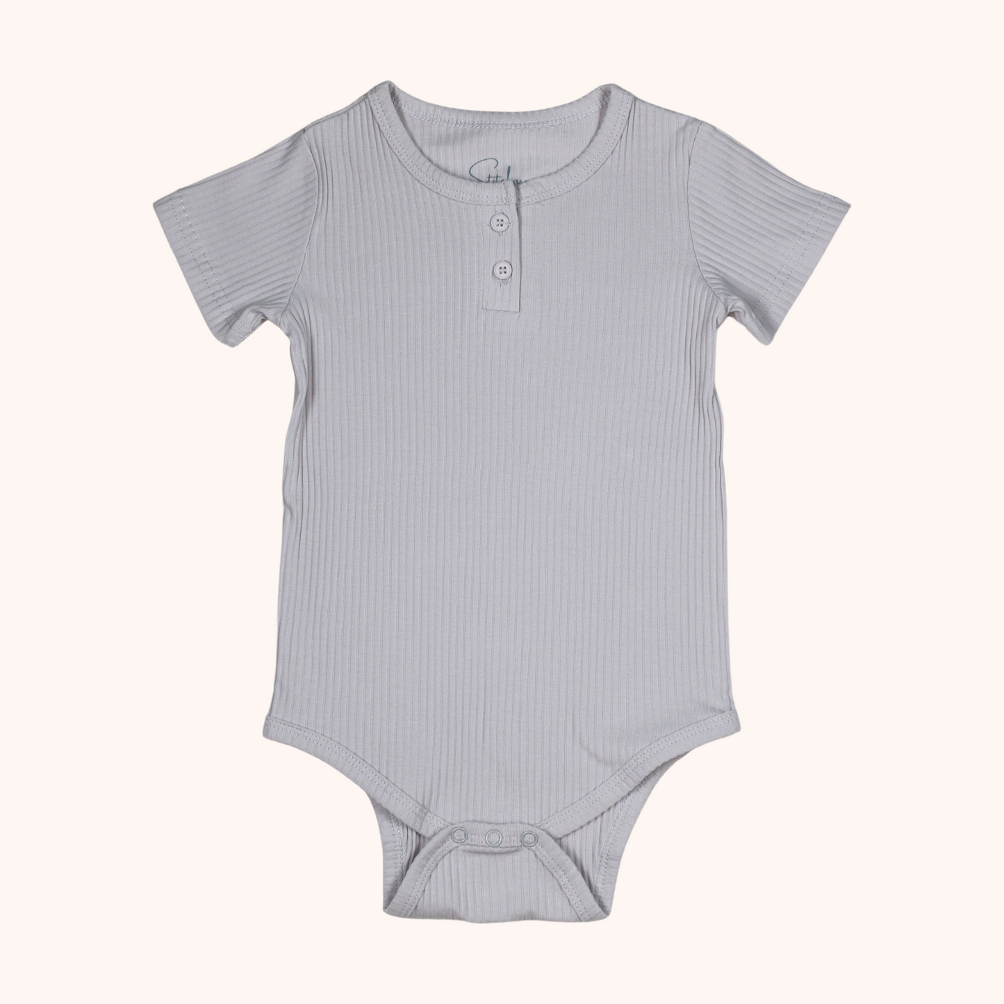 Ribbed Short-Sleeve Bodysuit
