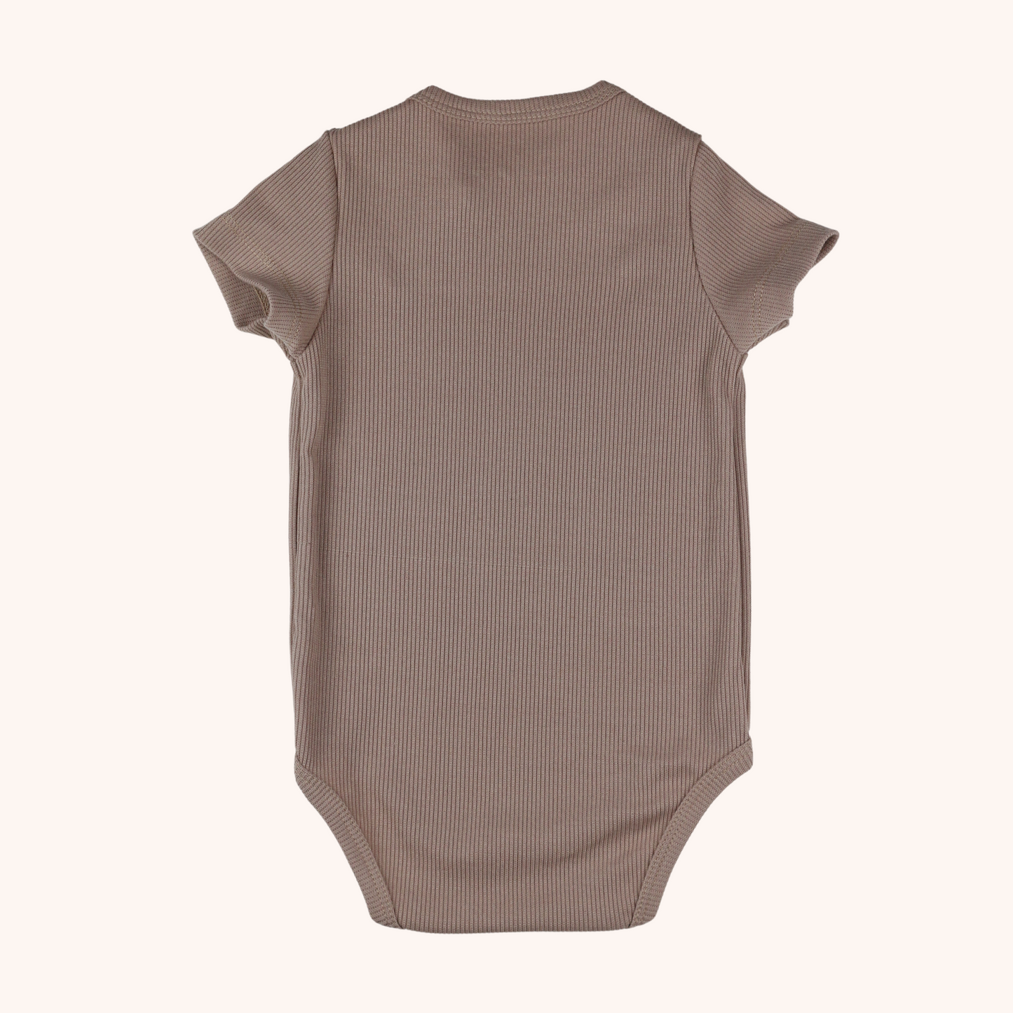 Ribbed Short-Sleeve Front Detail Bodysuit