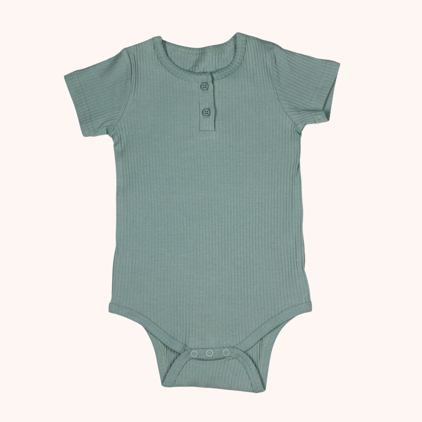 Ribbed Short-Sleeve Bodysuit