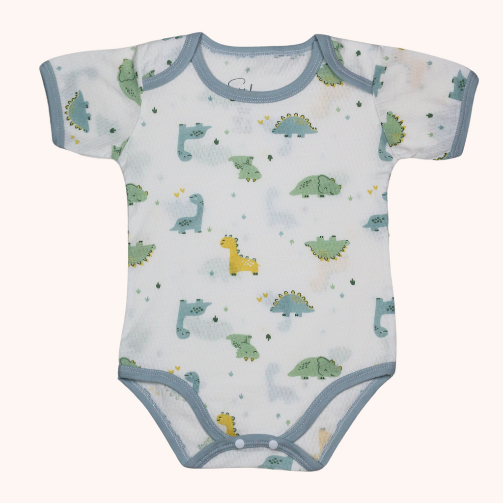 Air Cool Short-Sleeve Bodysuit (Green Dino)