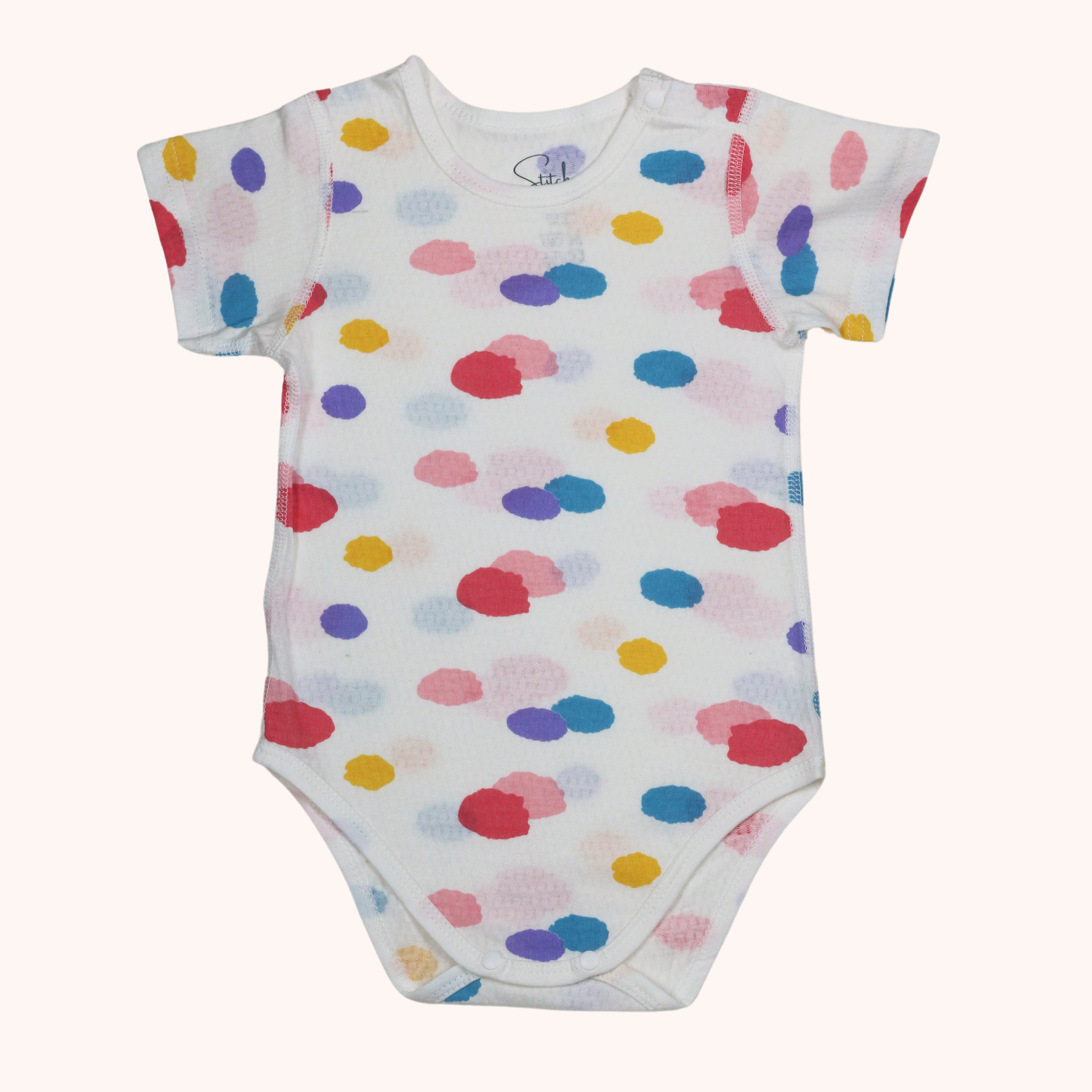Air Cool Short-Sleeve Bodysuit (Bubblegum Clouds)