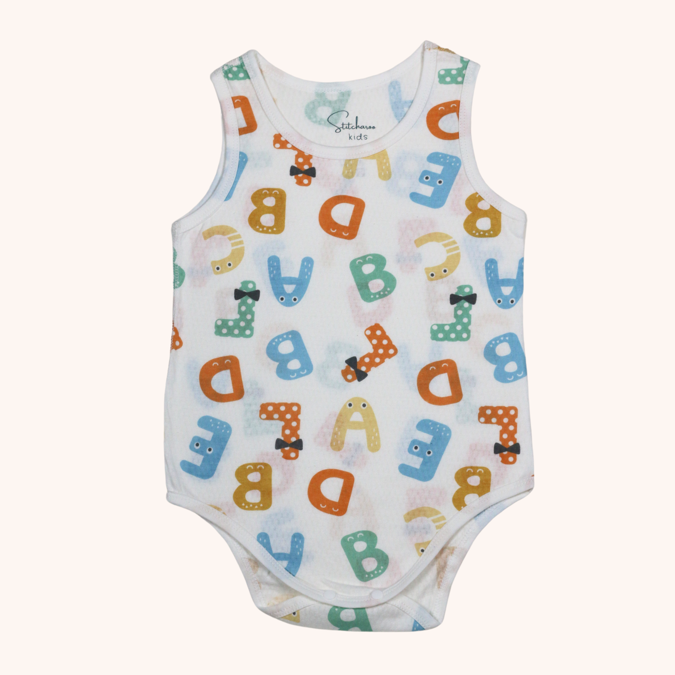 Air Cool Sleeveless Bodysuit (Alphabets)