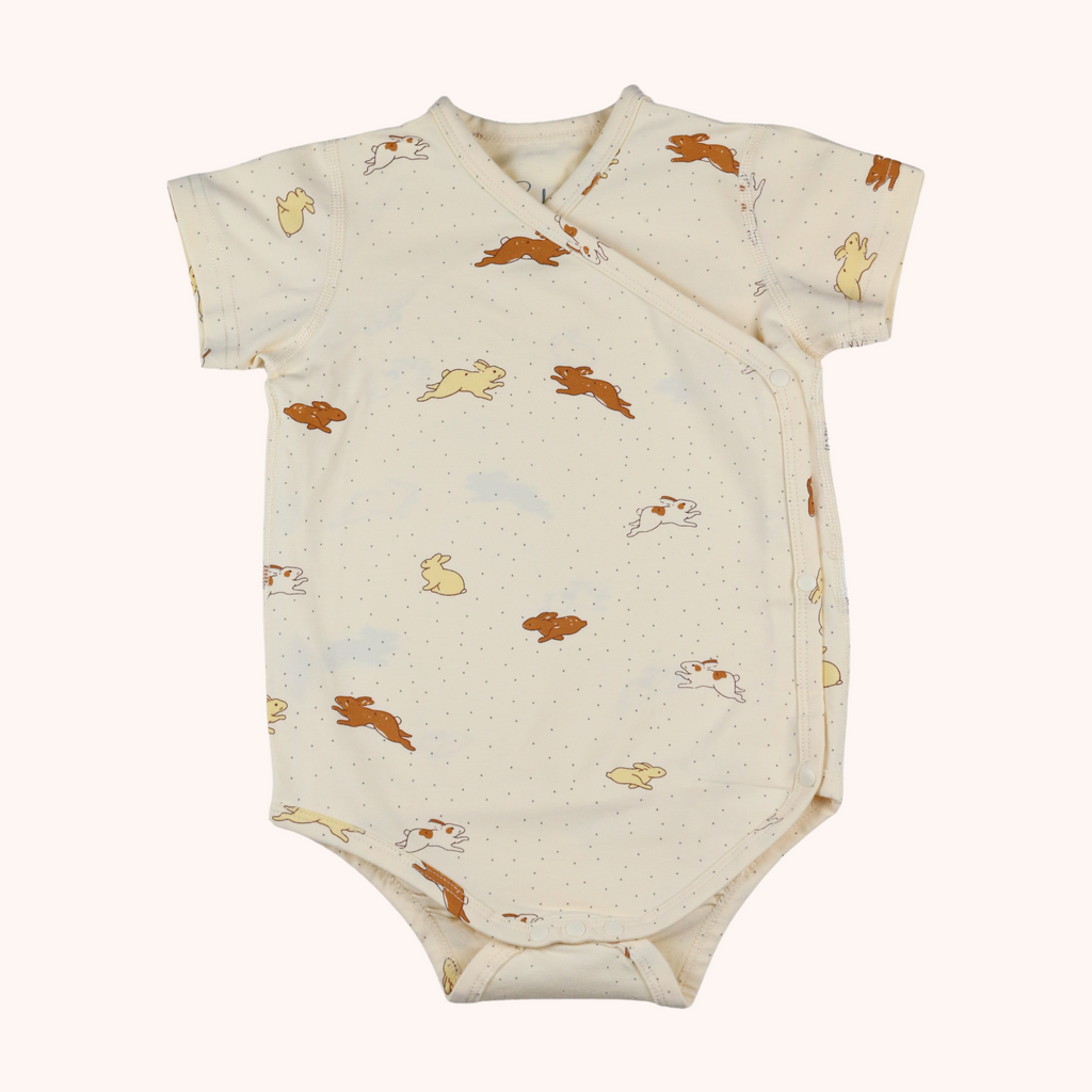 3-Pack Short-Sleeve Side-Snap Bodysuit (Yellow Bunny)