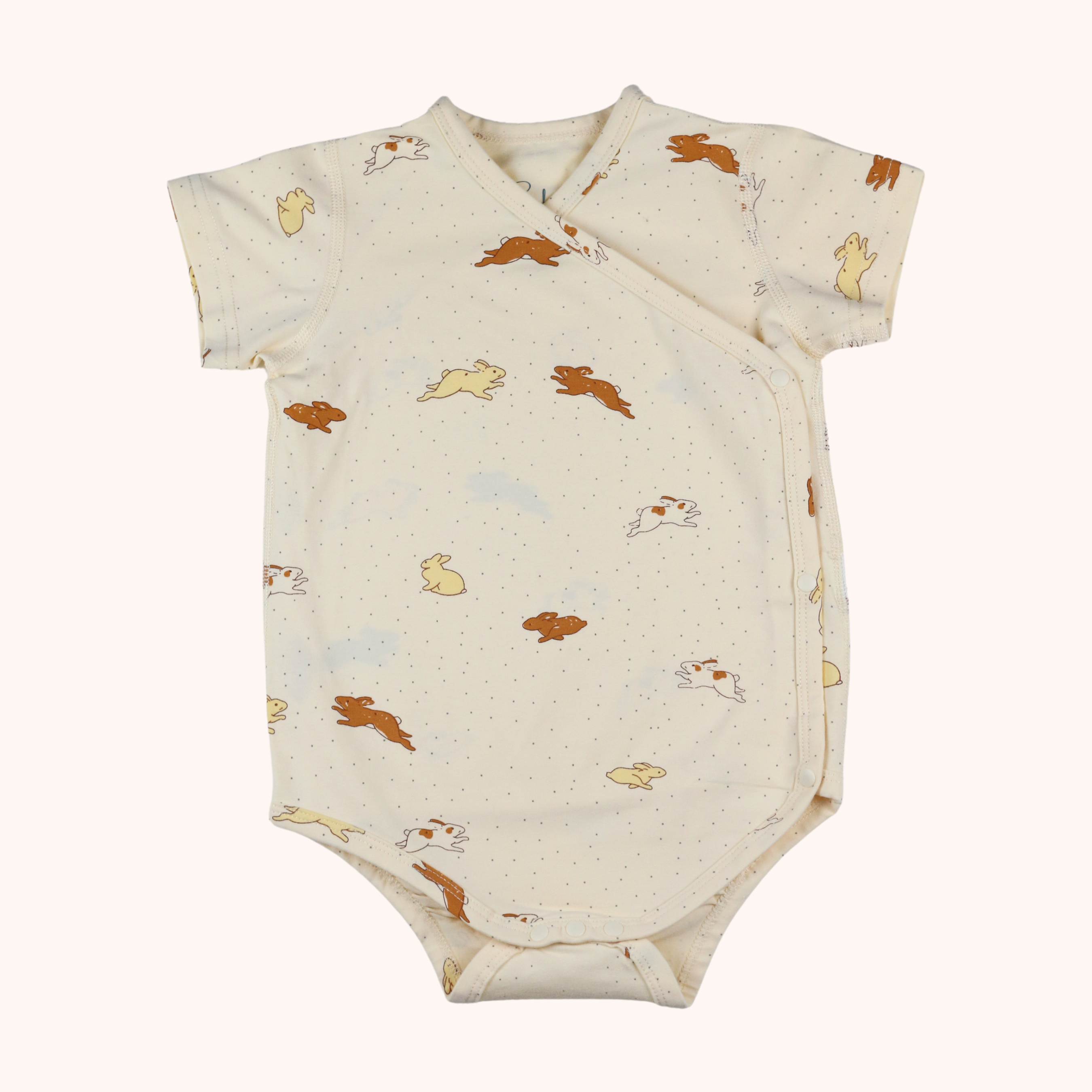 3-Pack Short-Sleeve Side-Snap Bodysuit (Yellow Bunny)