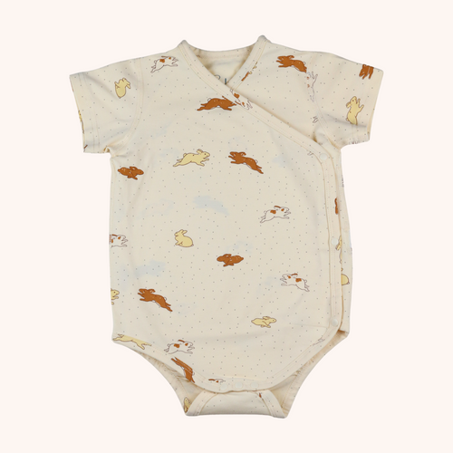 3-Pack Short-Sleeve Side-Snap Bodysuit (Yellow Bunny)