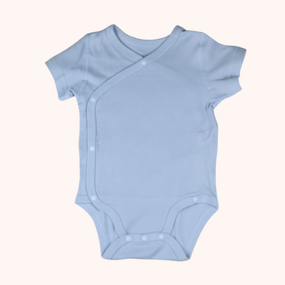 3-Pack Short-Sleeve Side-Snap Bodysuit (Blue Bunny)
