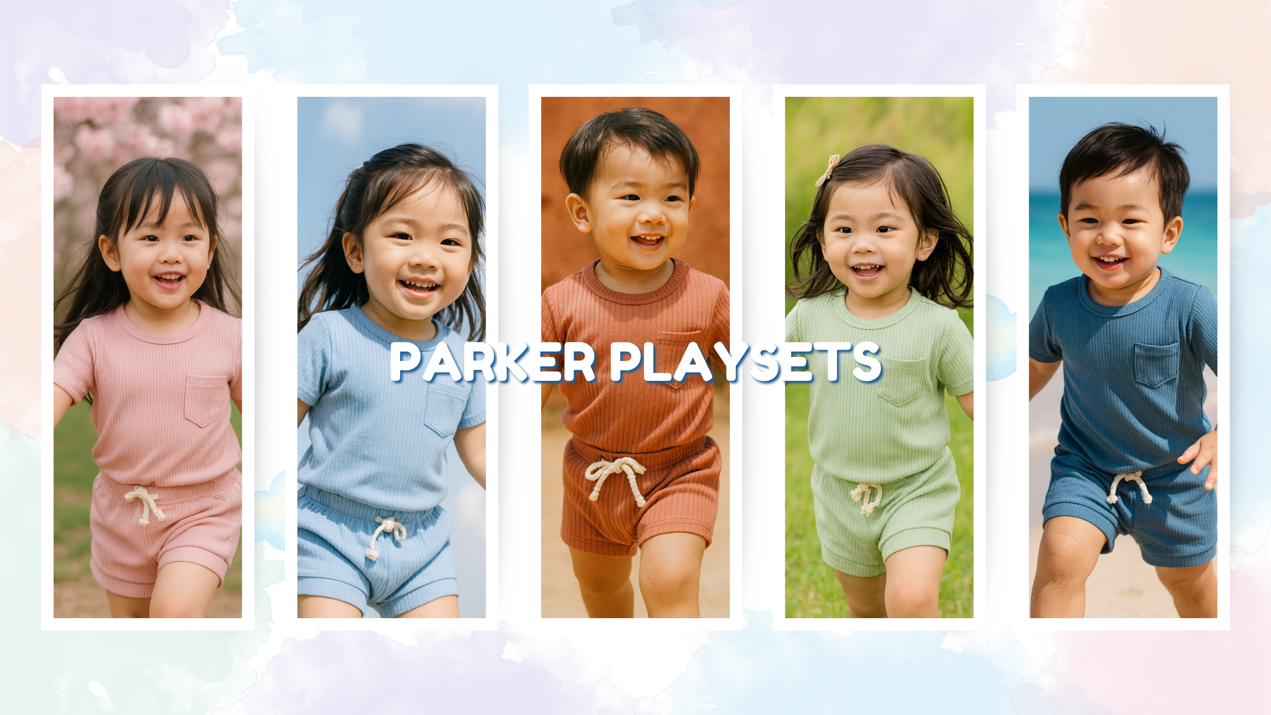 Little Kids Wearing Stitcharoo Kids Premium Ribbed Shirt and Shorts Set 