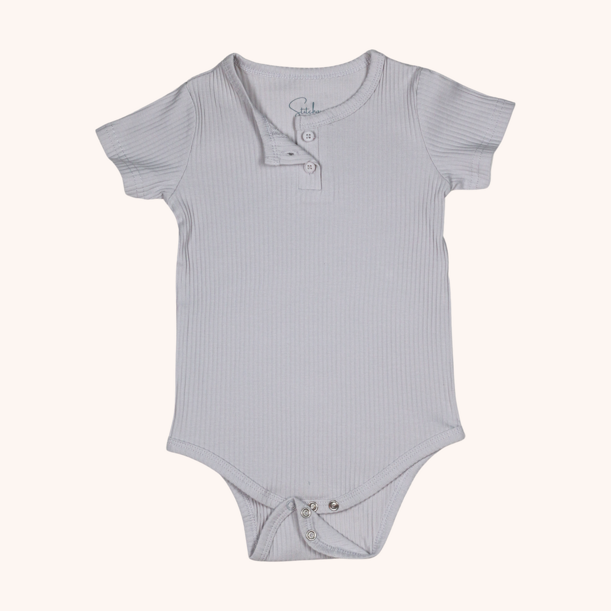 Ribbed Short-Sleeve Bodysuit