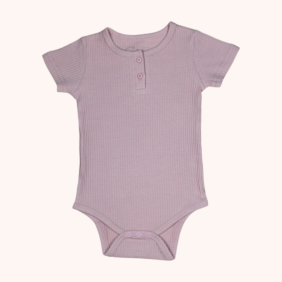 Ribbed Short-Sleeve Bodysuit