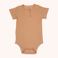 Ribbed Short-Sleeve Bodysuit