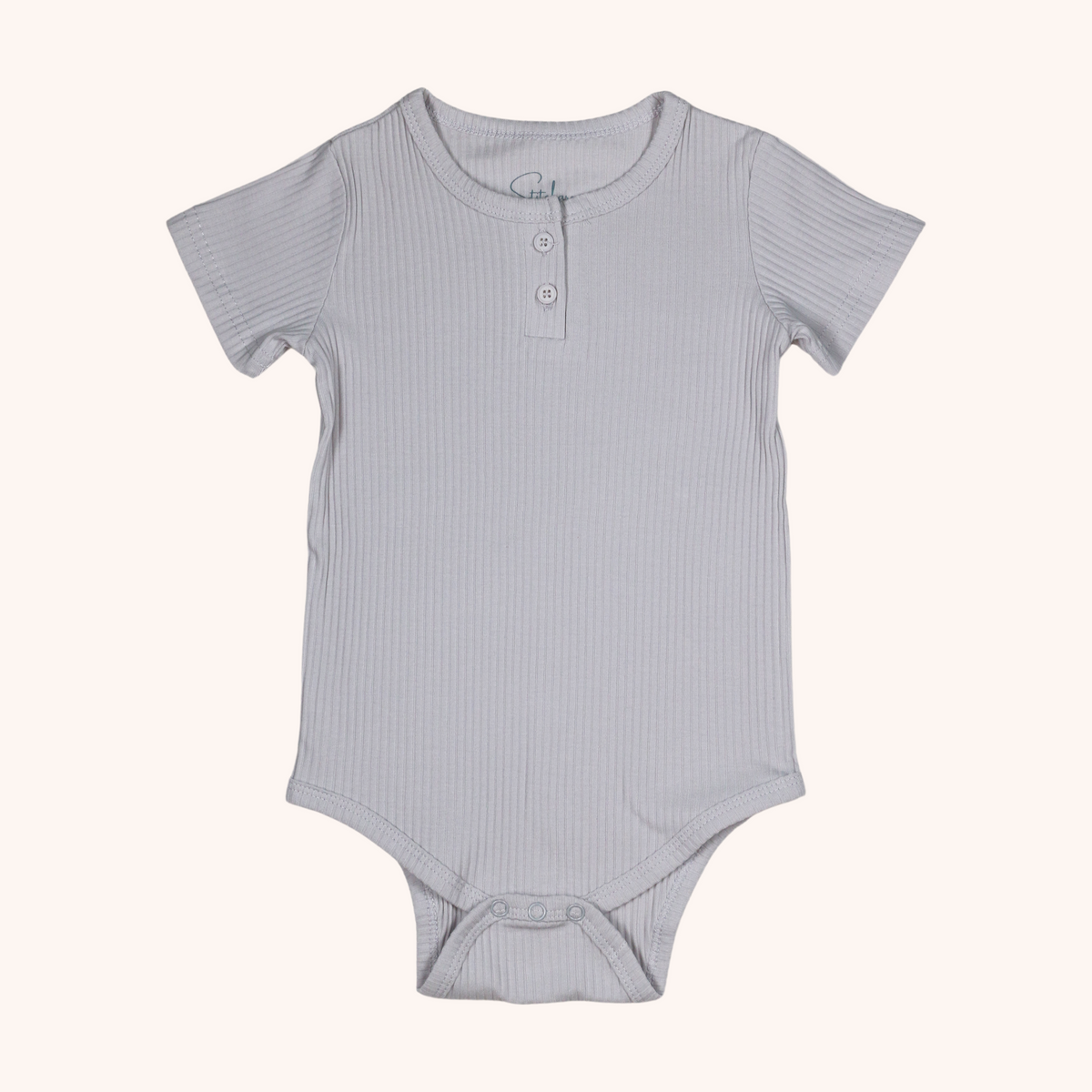 Ribbed Short-Sleeve Bodysuit